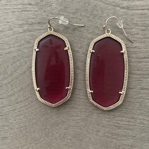 Burgundy/ Maroon Kendra Scott earrings- these are the larger size